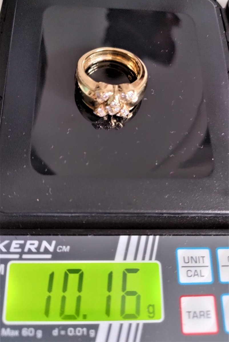 MAUBOUSSIN bague Arlequin vintage or jaune et diamants - Castafiore