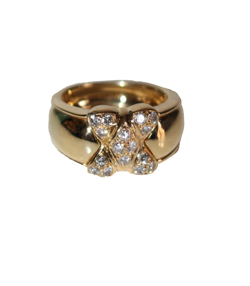 MAUBOUSSIN bague Arlequin vintage or jaune et diamants - Castafiore