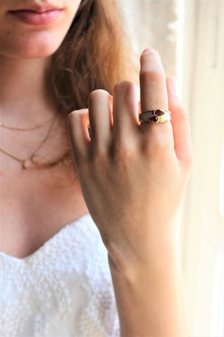 MAUBOUSSIN bague NADIA rubis & nacre - Castafiore