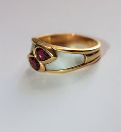 MAUBOUSSIN bague NADIA rubis & nacre - Castafiore