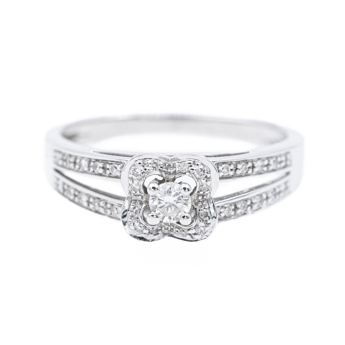 Mauboussin Bague Solitaire Chance of Love Or blanc Diamant - Castafiore