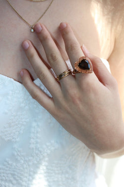 MAUBOUSSIN bague « Subtile Raison » quartz fumé, saphirs pêche, citrines Madère - Castafiore