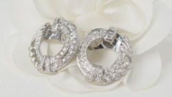 Boucles d'oreilles en or blanc et diamants