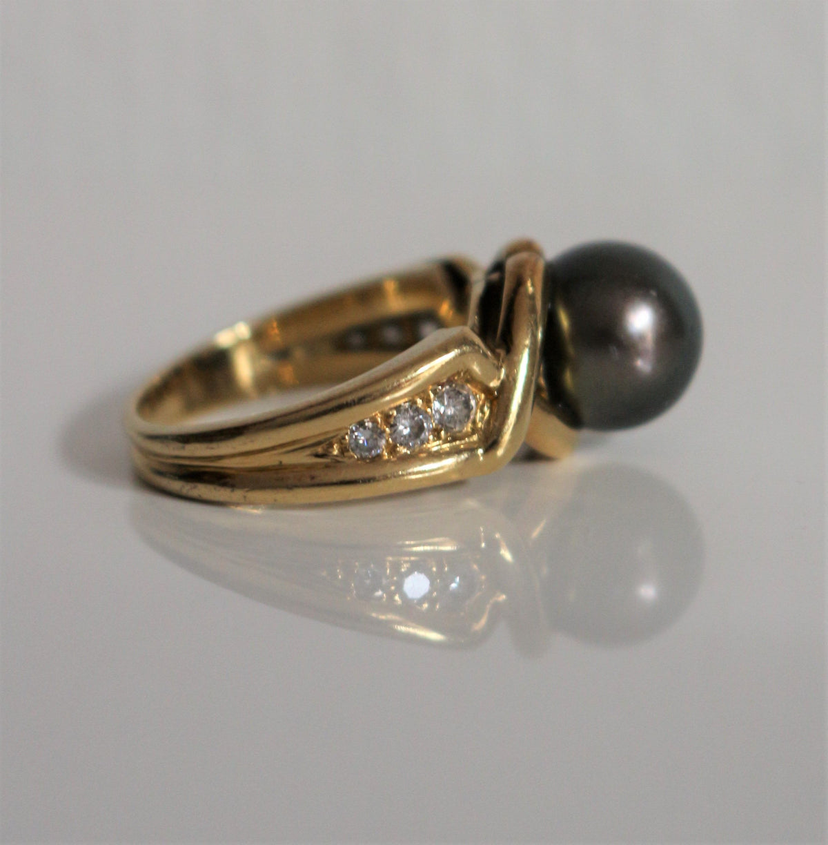 Bague Perle De Tahiti Et Diamants