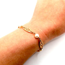 Bracelet perles maille filigrane