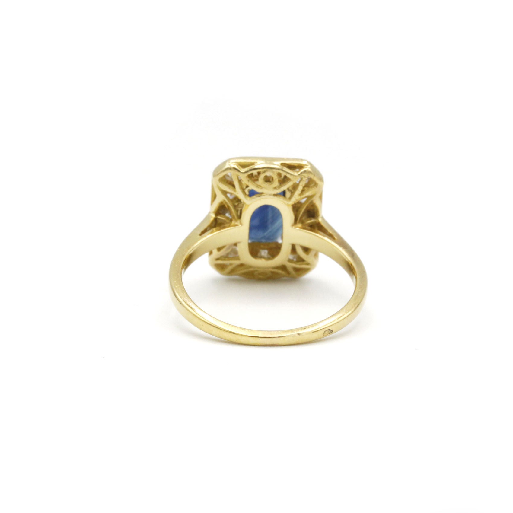 Bague - Or, diamants & saphir