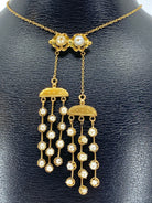 Collier bayadère en or 18 carats et perles fines, époque Napoléon III