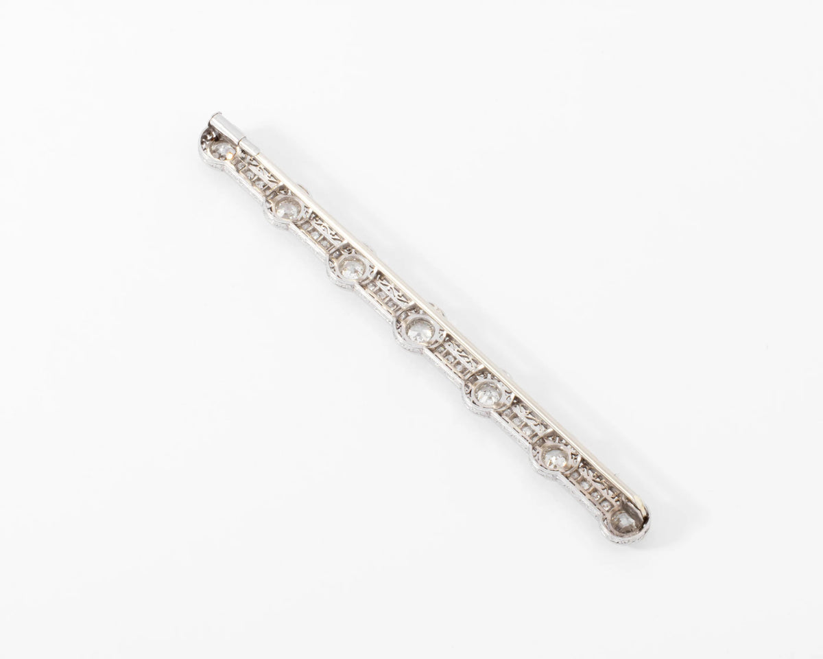 Broche en platine et diamant époque Art Déco