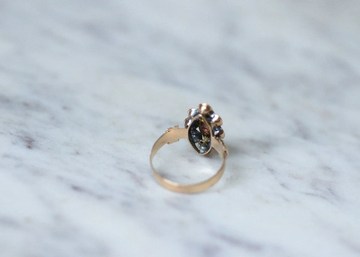 Bague marquise grenats de Perpignan