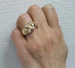 MAUBOUSSIN bague Arlequin vintage or jaune et diamants