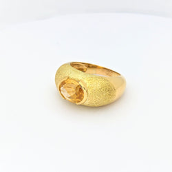 Bague or jaune et citrine