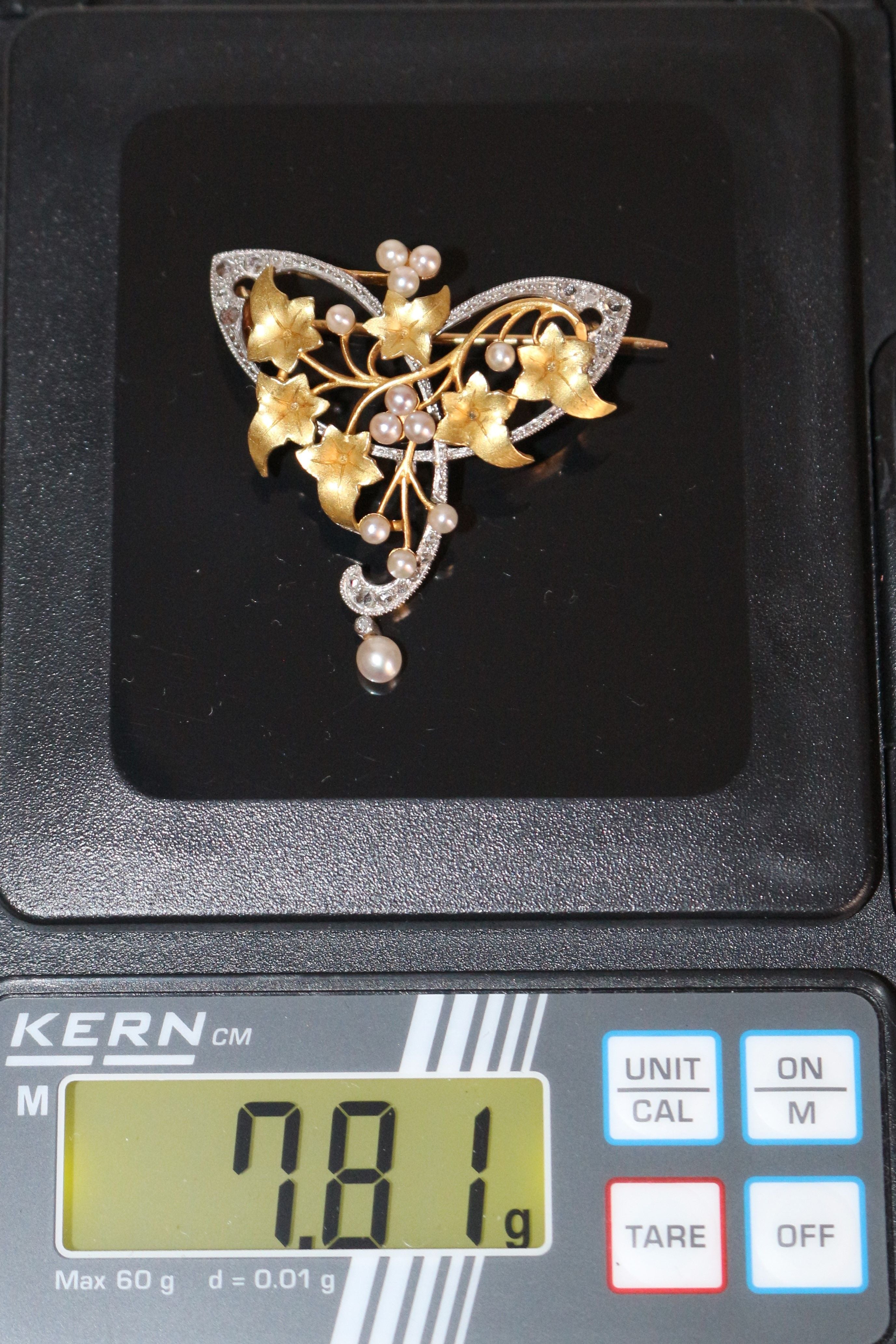 Art Nouveau pendant brooch