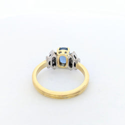 Bague 2 ors diamants et Aigue-marine