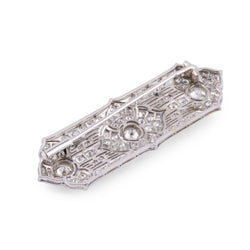 Platinum and diamond brooch