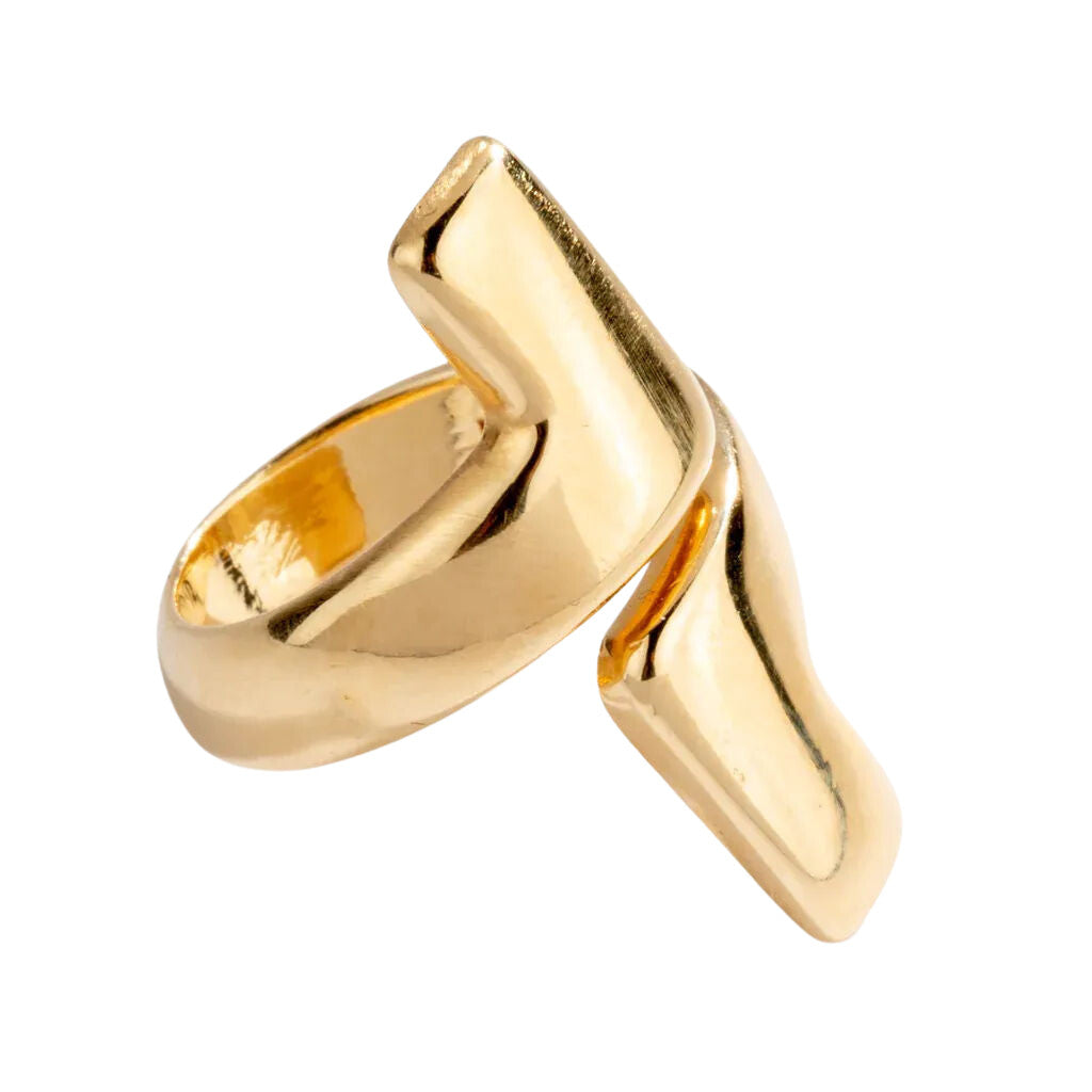 Bague or jaune géometrique de la maison Chaumet