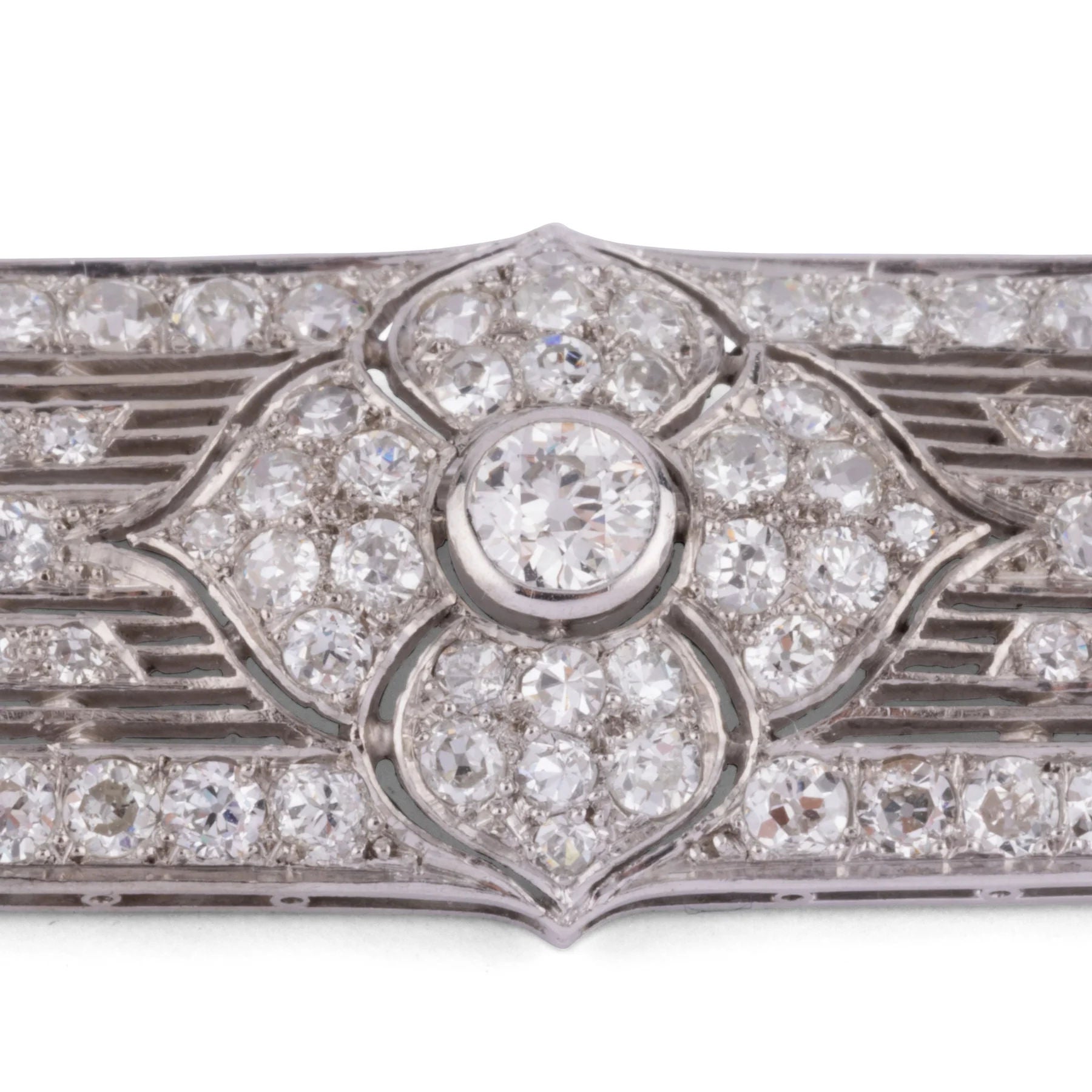 Platinum and diamond brooch