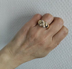 MAUBOUSSIN bague Arlequin vintage or jaune et diamants