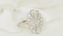 Platinum and diamond ring