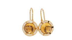 Boucles d'oreilles Dormeuses CHAUMET Class One Croisière en or jaune, citrines et diamants