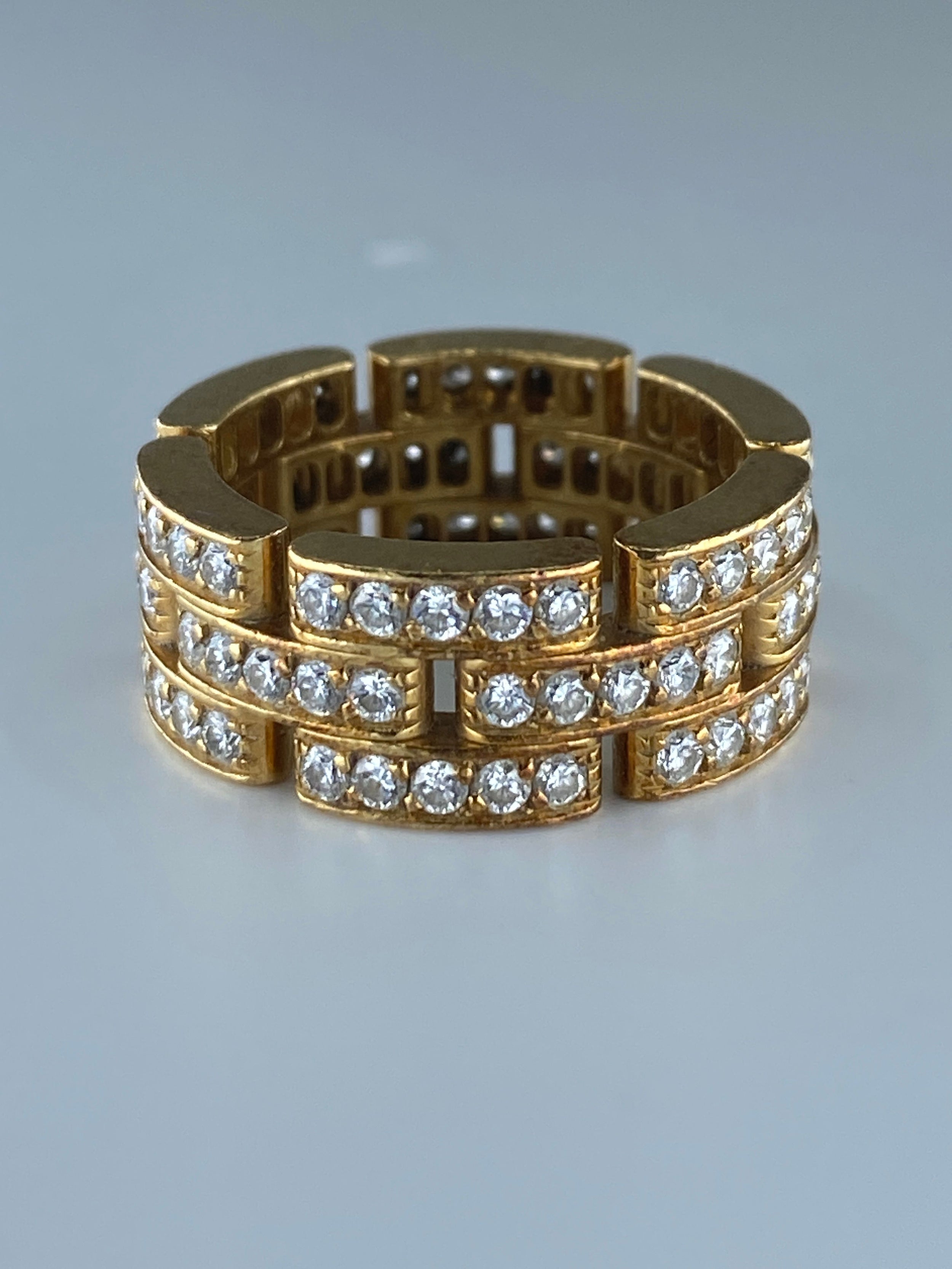 CARTIER ring with PANTHÈRE links in yellow gold and diamonds