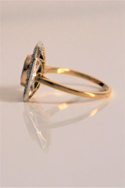 Bague Art Déco Saphir à Pans Coupés