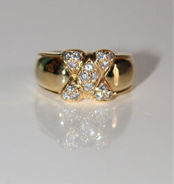 MAUBOUSSIN bague Arlequin vintage or jaune et diamants