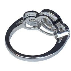 Bague en or 18 carats trilogie sertie de diamants