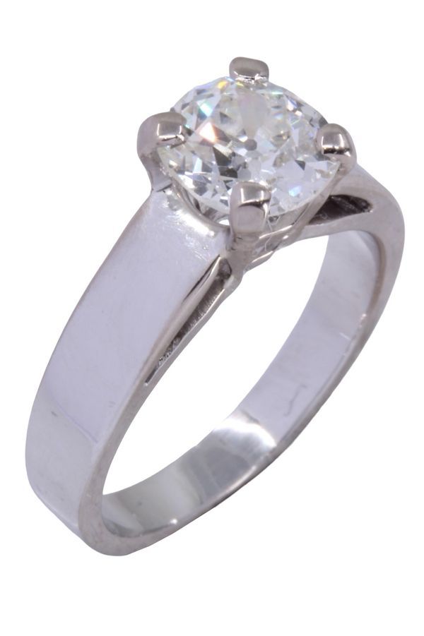Solitaire diamant 1.30 carat en or blanc