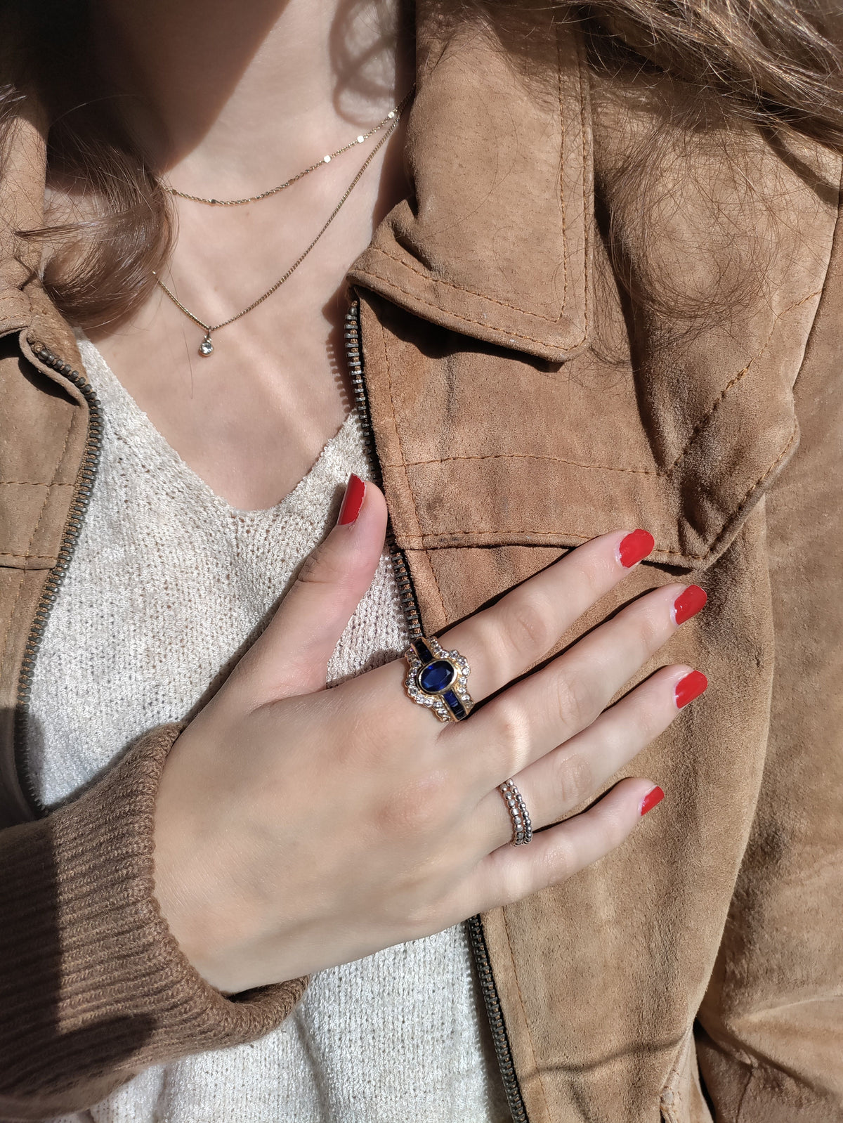 Bague Saphirs Et Diamants