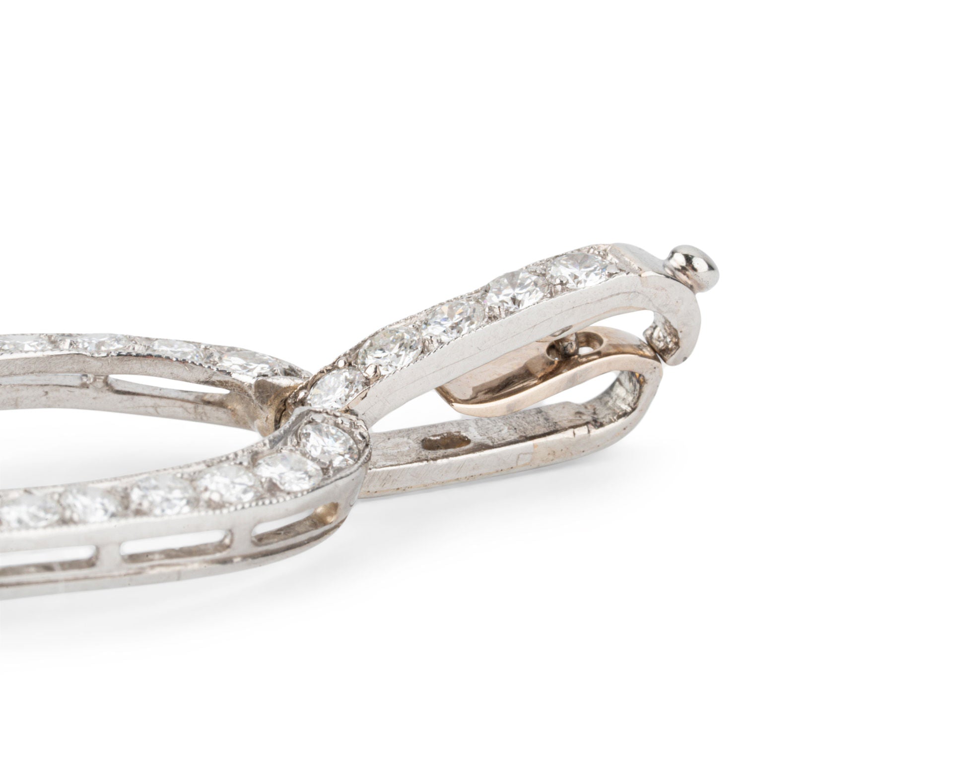 Bracelet Art déco  en platine et diamants