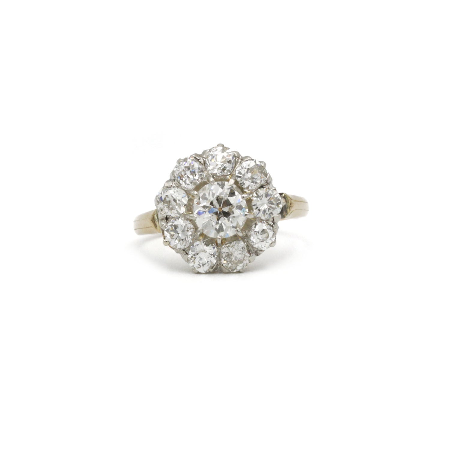 Bague Marguerite - Or, platine et Diamants