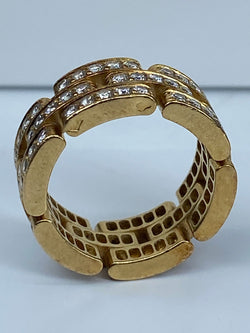 CARTIER ring with PANTHÈRE links in yellow gold and diamonds