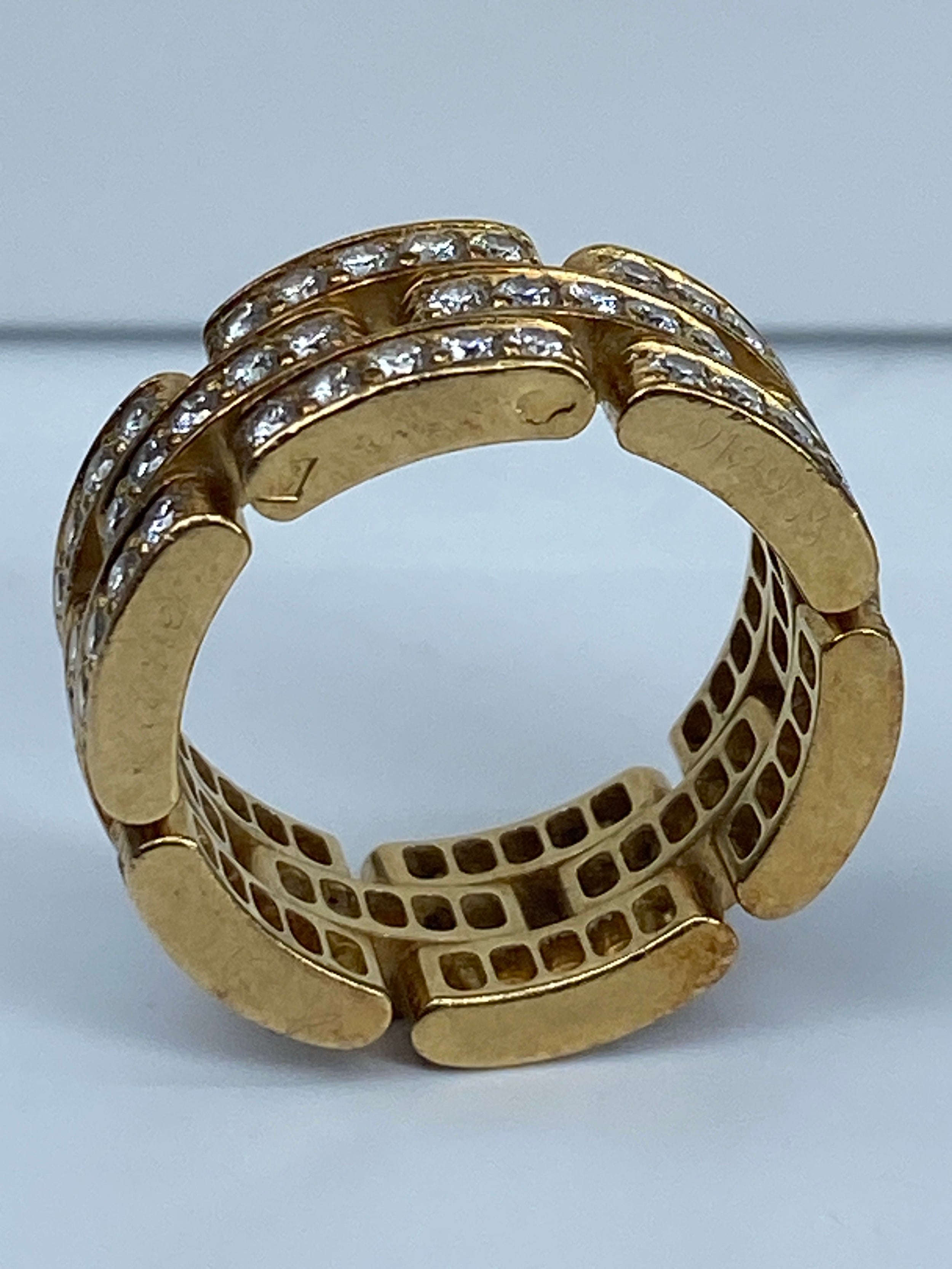 CARTIER ring with PANTHÈRE links in yellow gold and diamonds