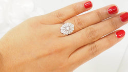 Platinum and diamond ring