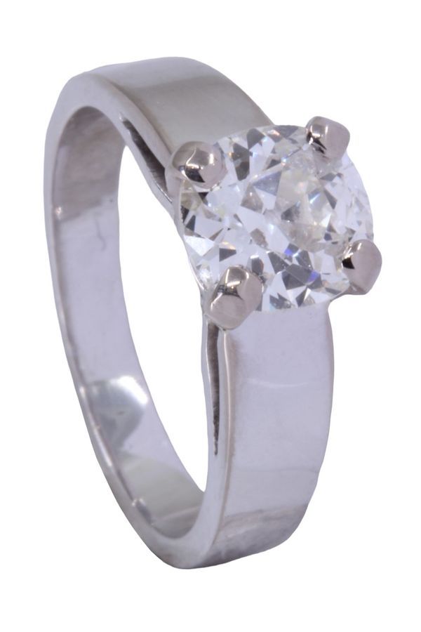 Solitaire diamant 1.30 carat en or blanc