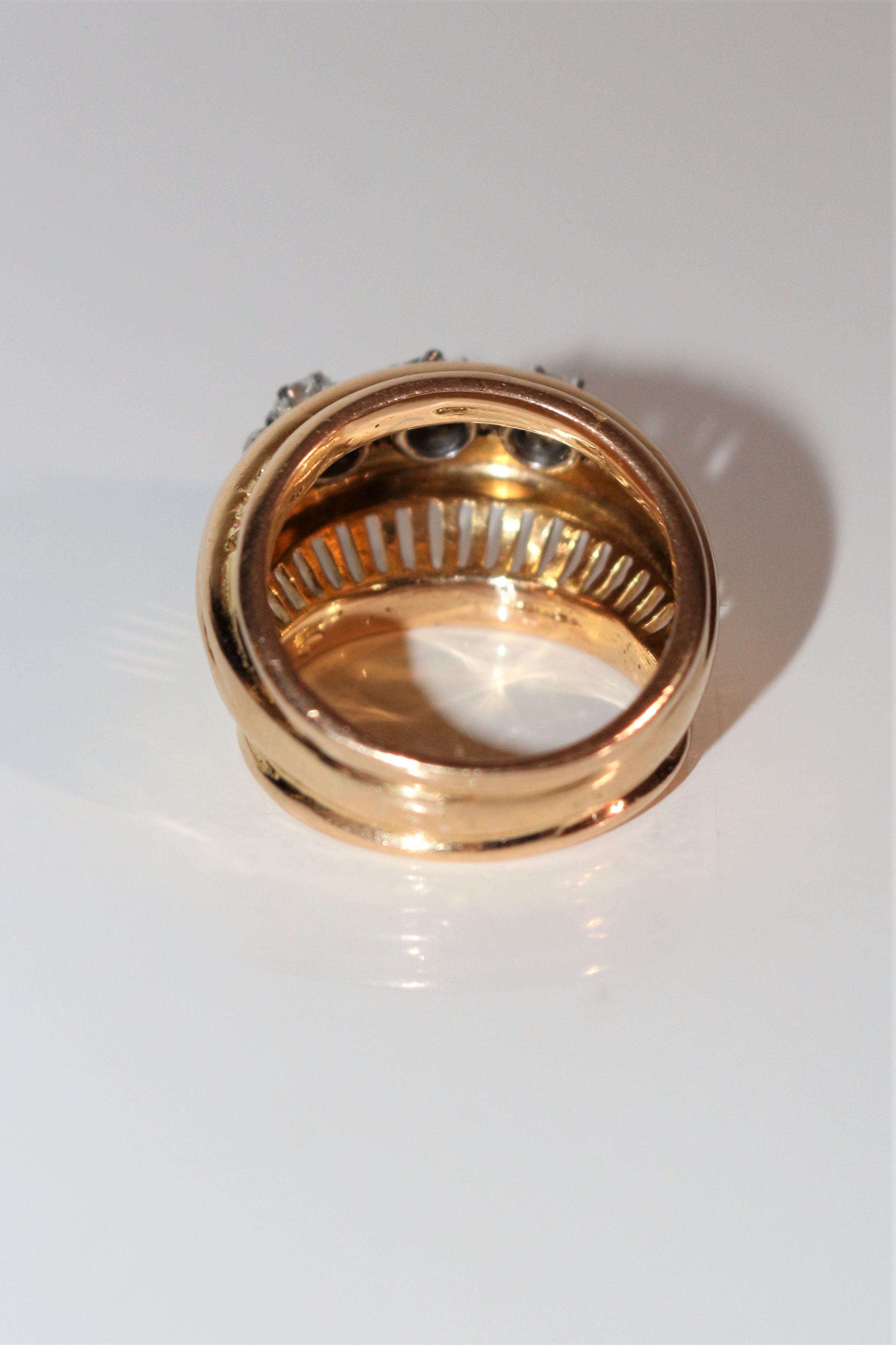 Bague Rétro Trilogie De Diamants