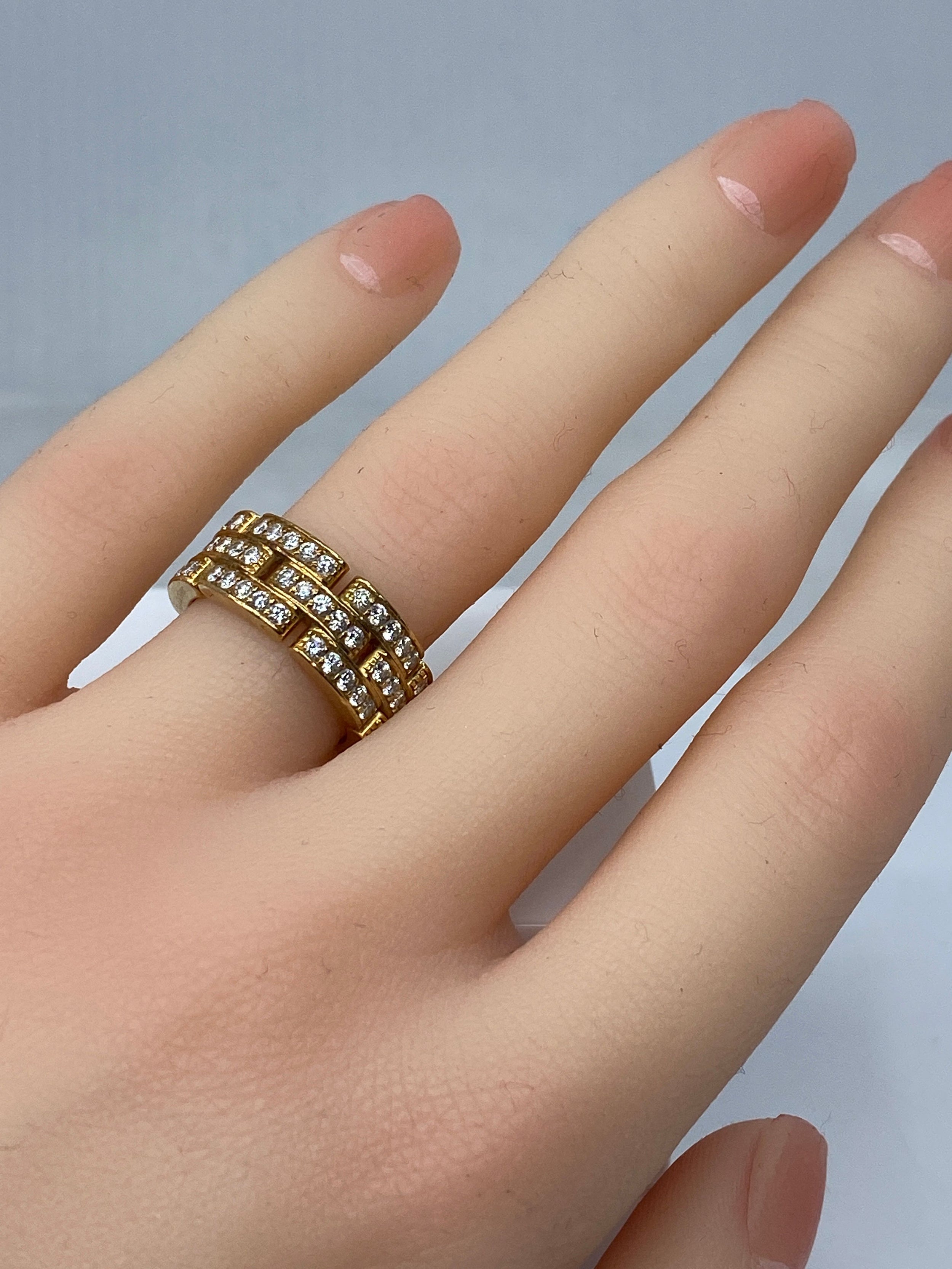 CARTIER ring with PANTHÈRE links in yellow gold and diamonds