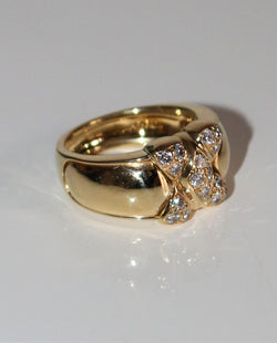 MAUBOUSSIN bague Arlequin vintage or jaune et diamants