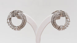 Boucles d'oreilles en or blanc et diamants