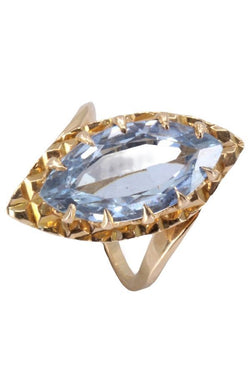 Bague moderne en or jaune et topaze