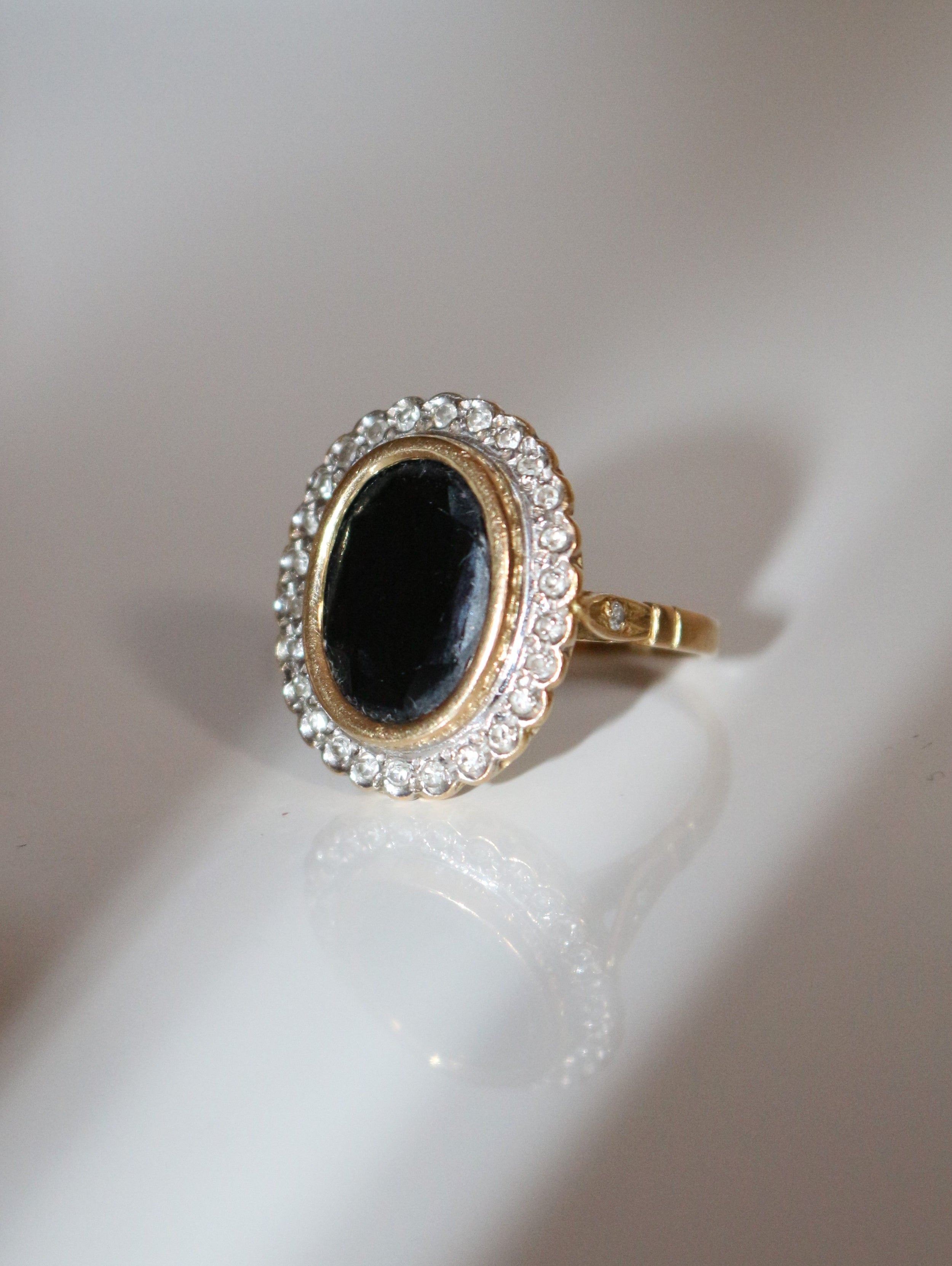 Bague Pompadour Saphir Diamants