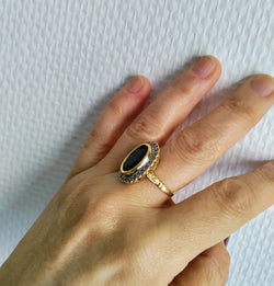 Bague Pompadour Saphir Diamants