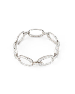 Bracelet Art déco  en platine et diamants