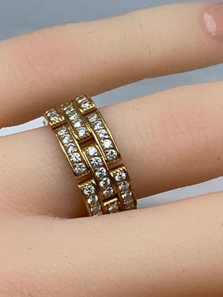 CARTIER ring with PANTHÈRE links in yellow gold and diamonds