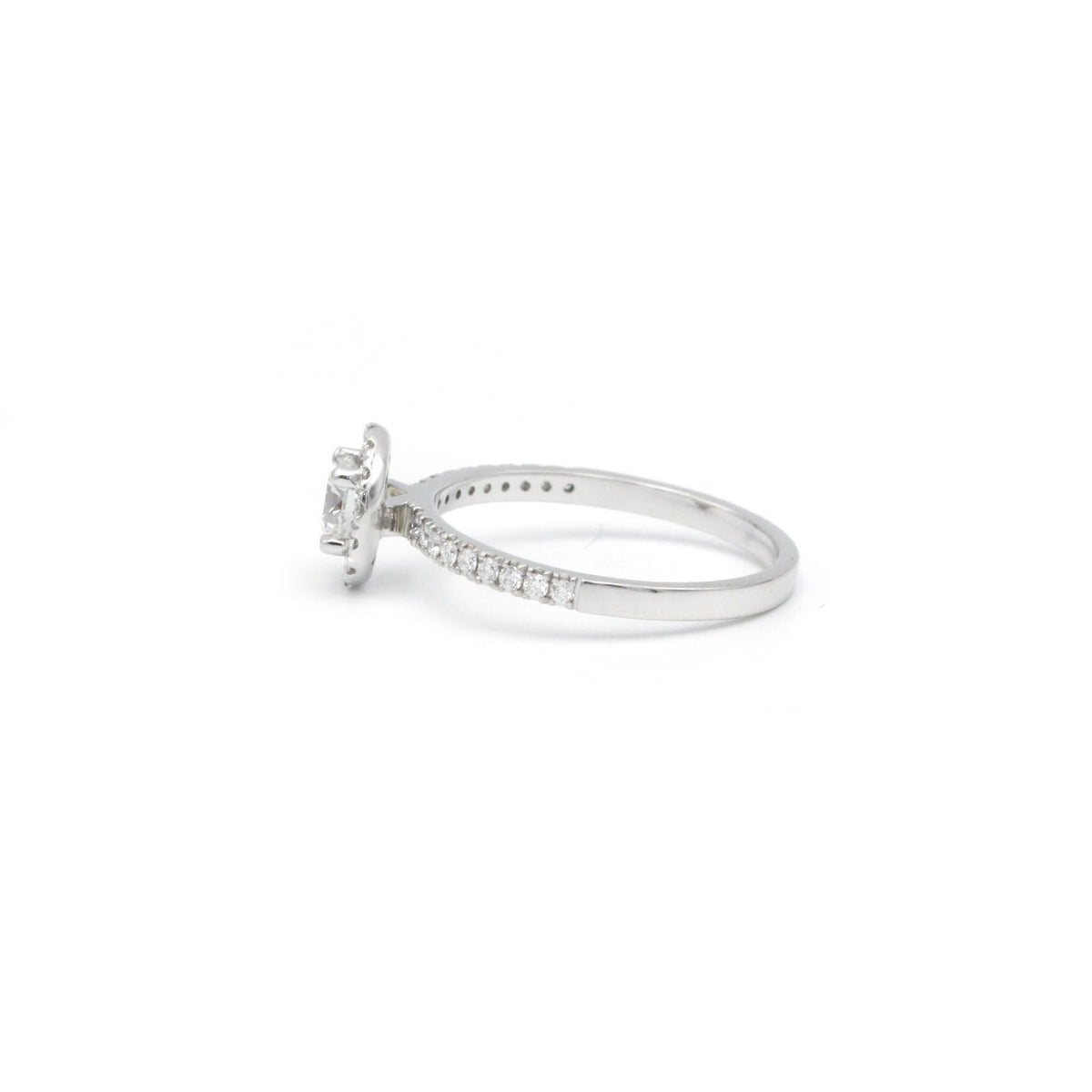 Solitaire accompagné - Diamant 0,40 carat E VS1