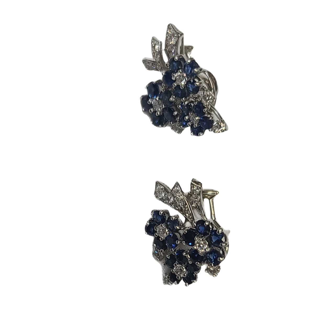 Boucles d'oreilles en Platine et or jaune