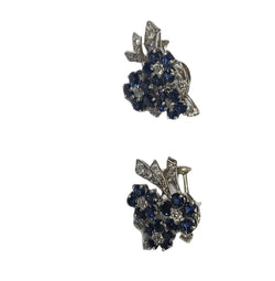 Boucles d'oreilles en Platine et or jaune