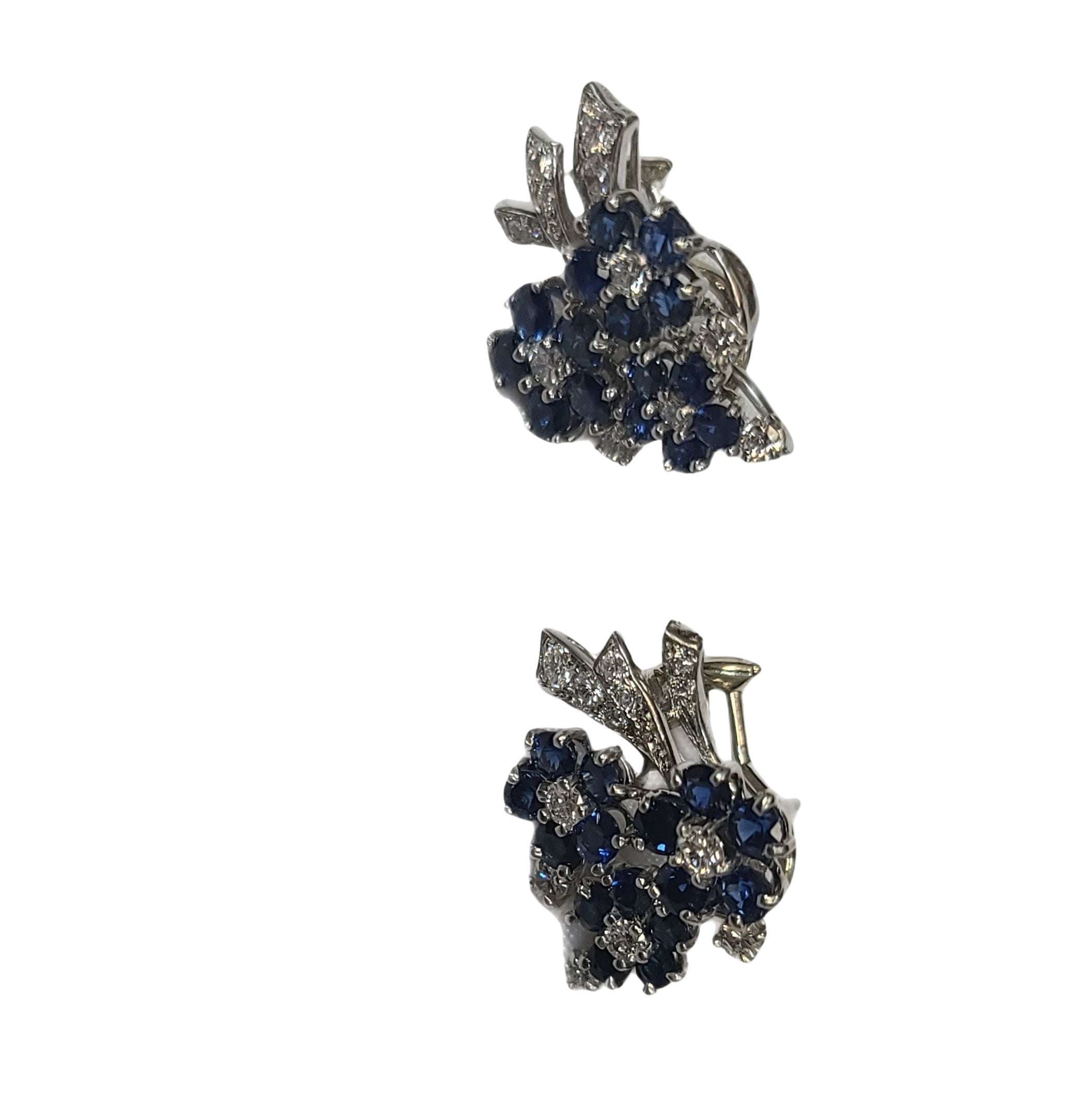 Boucles d'oreilles en Platine et or jaune