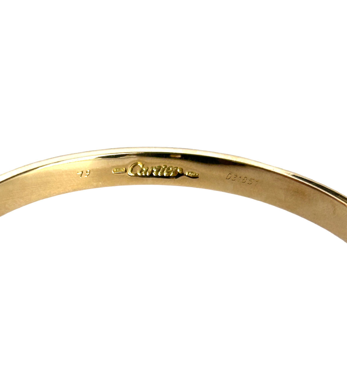 Bracelet CARTIER Love en or jaune (Taille 19)