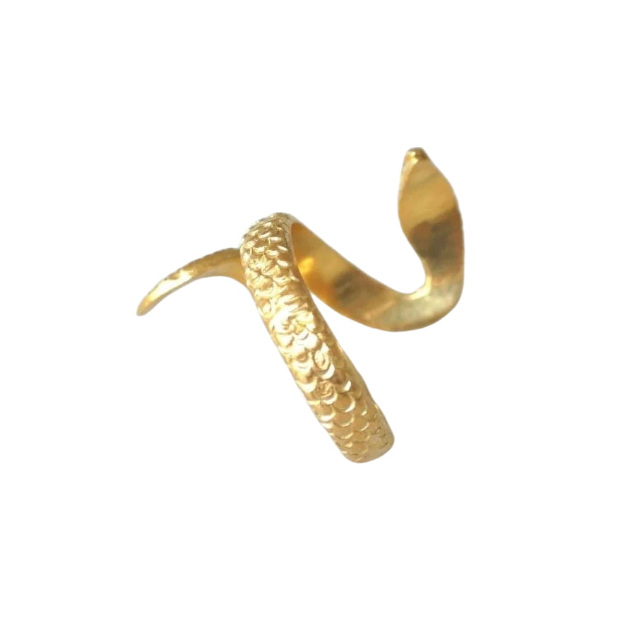 Bague vintage serpent enroulé or jaune